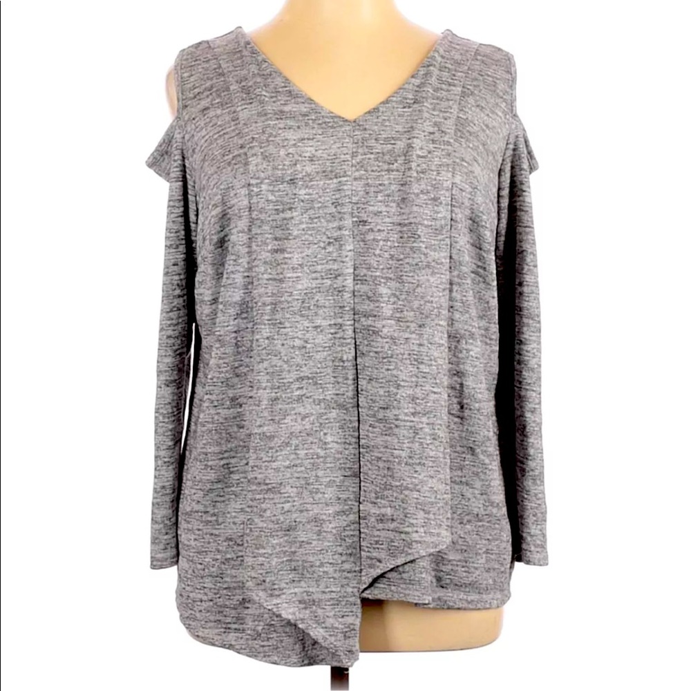 🤩EUC🤩AGB Gray Cold-Shoulder Pullover Sweater